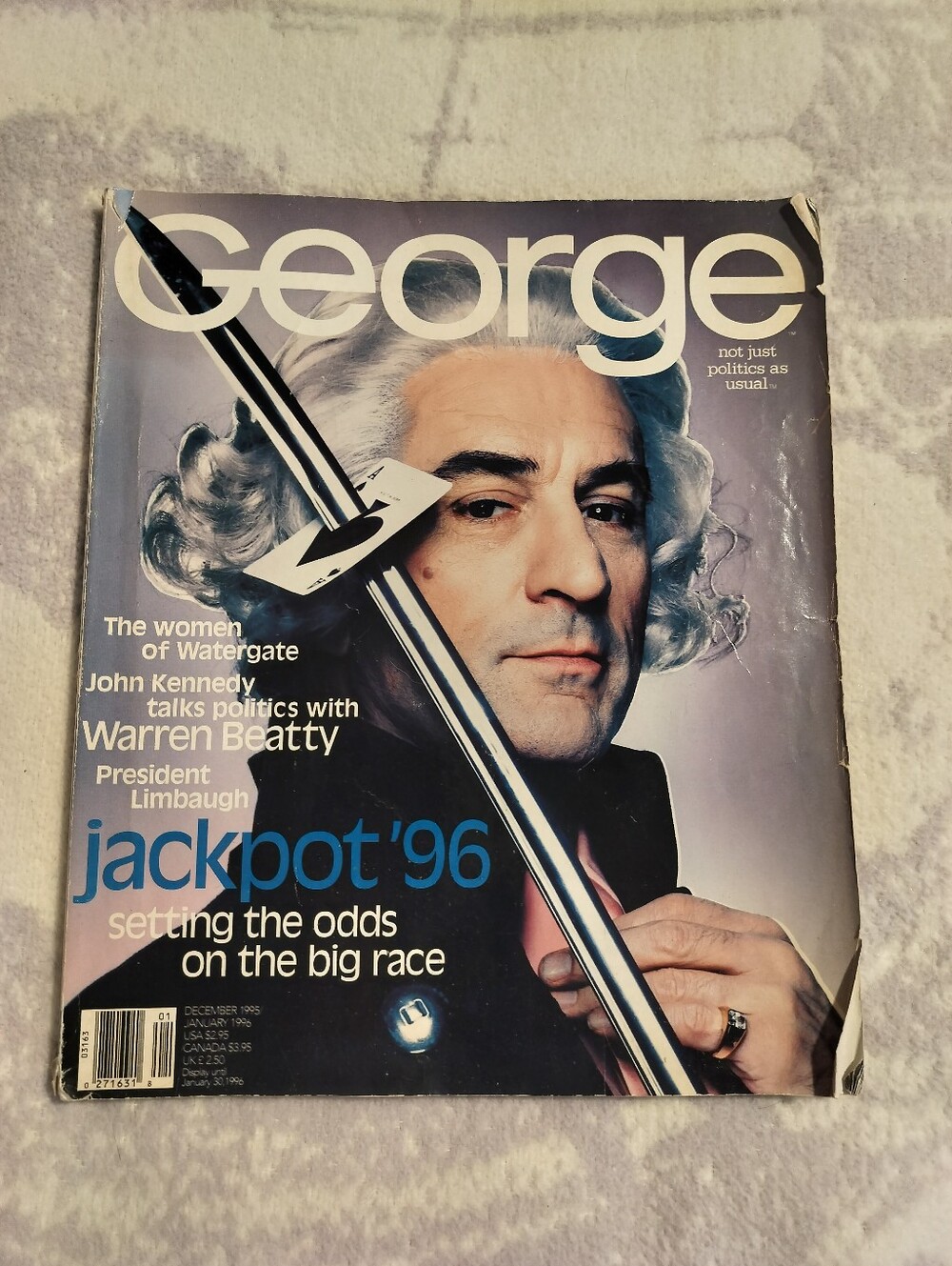 First Issue Of George Magazine Cover, Gorge Washington.
